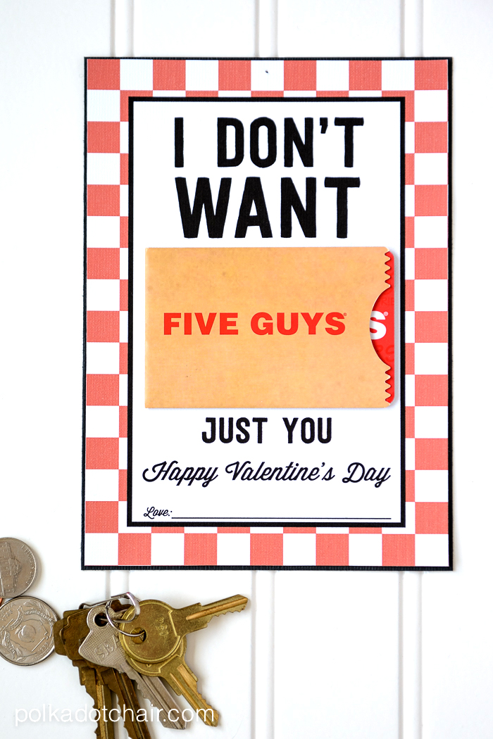 A free "punny" Valentine Gift Card Printable for the guy in your life!