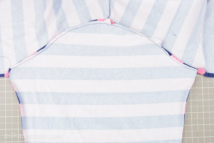 Sewing Tutorial to make a simple knit T-Shirt dress by Melissa Mortenson of PolkadotChair.com