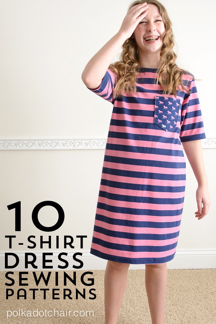 Vanærende Kartofler Ventilere 10 T-Shirt Dress Sewing Patterns | Polka Dot Chair