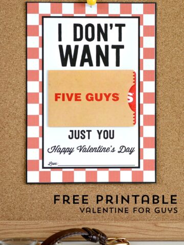 A free "punny" Valentine Gift Card Printable for the guy in your life!