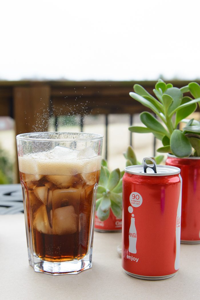 DIY Coke Can Succulent Planter- a clever way to recycle those cute mini coke cans