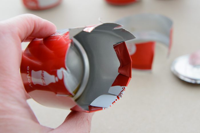 DIY Coke Can Succulent Planter- a clever way to recycle those cute mini coke cans