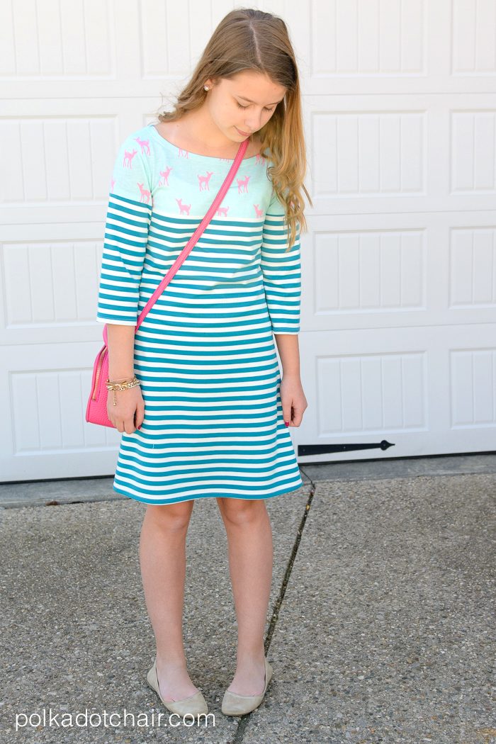 A cute dress to sew for teens and tweens, Coco dress pattern 