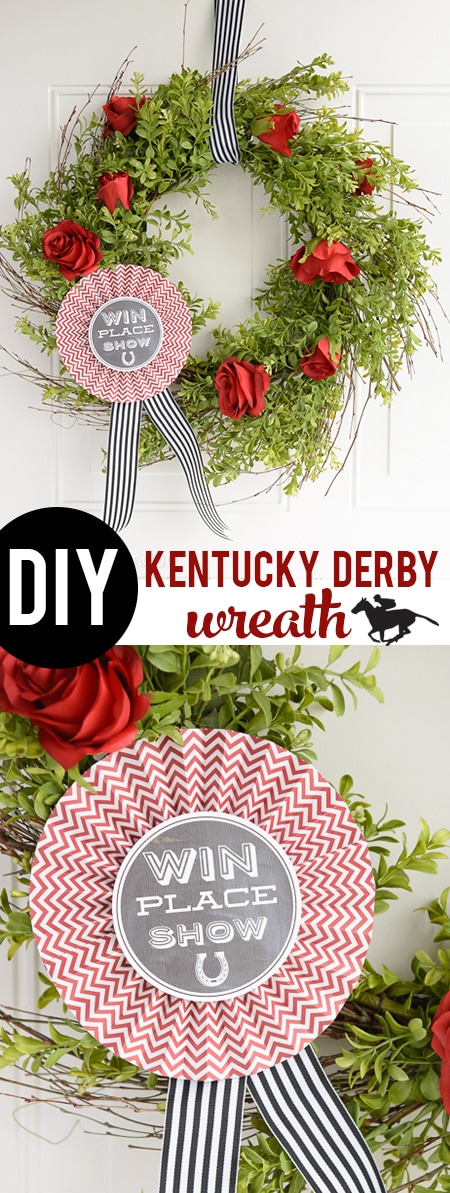 DIY Kentucky Derby Wreath- cute decoration for Derby Day! 