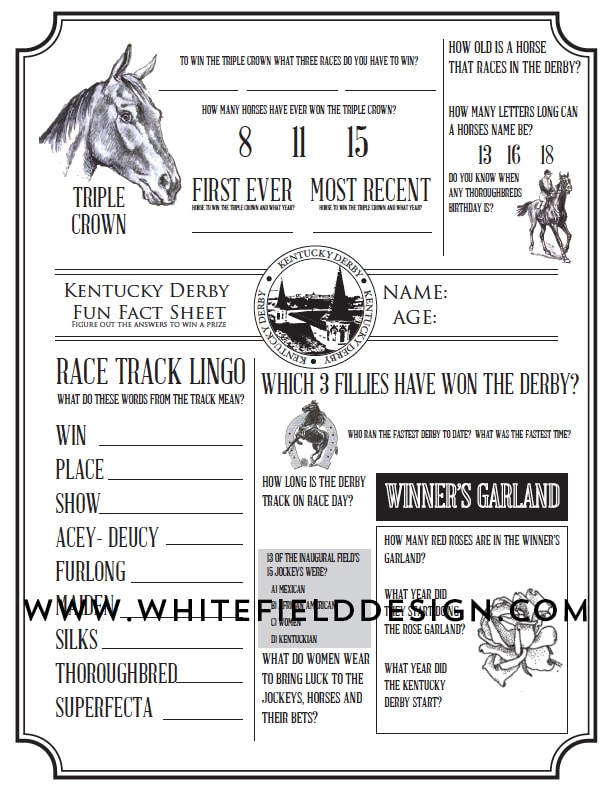 kentucky-derby-worksheets