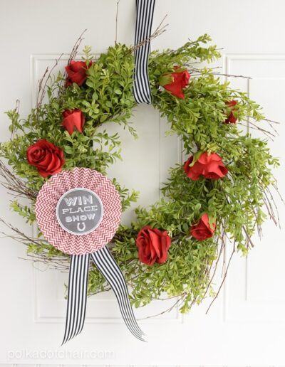 DIY Kentucky Derby Wreath- cute decoration for Derby Day!