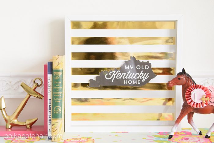 DIY Gold Foil Artwork Tutorial (and free printable) on polkadotchair.com