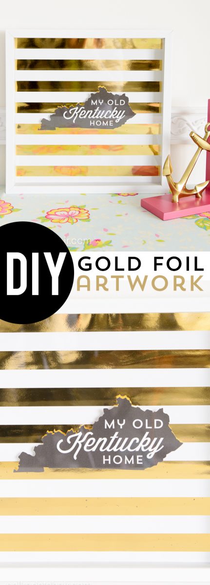 DIY Gold Foil Artwork Tutorial (and free printable) on polkadotchair.com