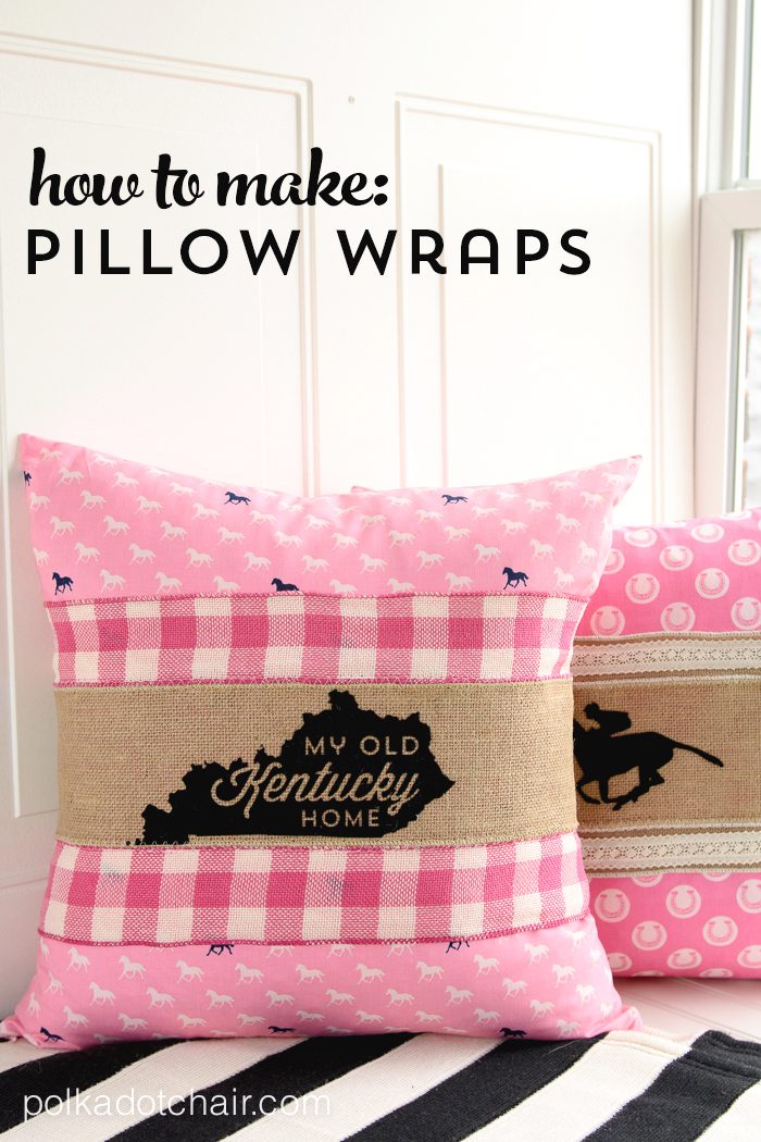 How to use ribbon and burlap to make Pillow Wraps