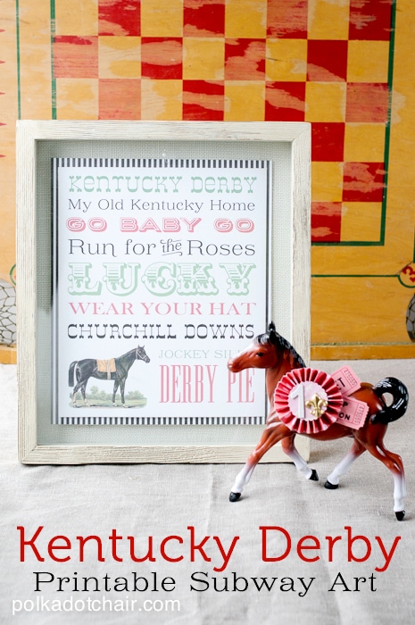 Kentucky Derby Subway Art- Free Printable 