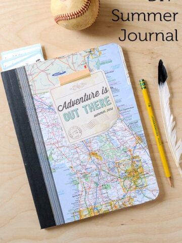 DIY Summer Journal and Free "Adventure is Out There" Printable on polkadotchair.com