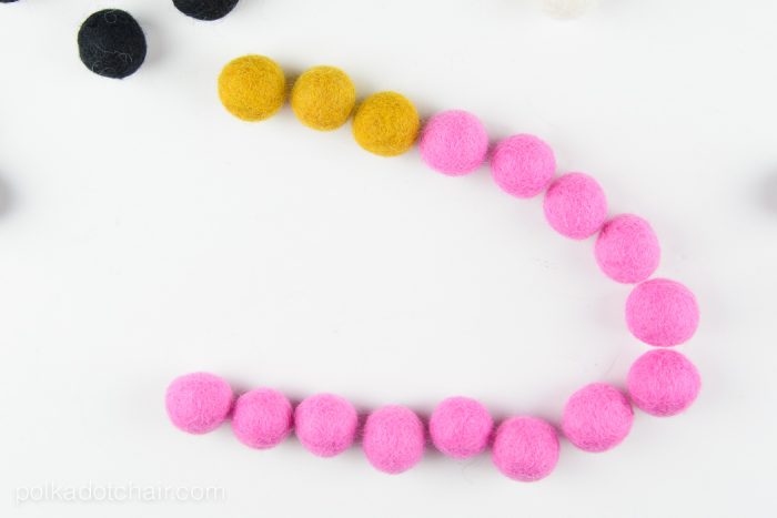 DIY Felt Ball Statement Necklace tutorial on polkadotchair.com