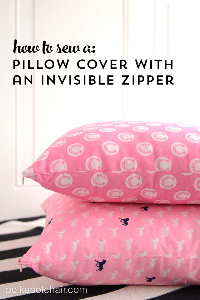 How to sew a pillow cover with an Invisible Zipper- a free sewing tutorial