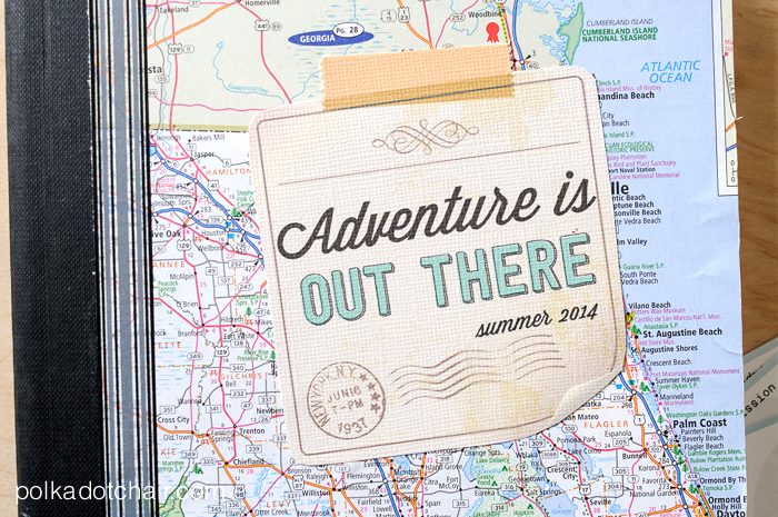DIY Summer Journal and Free "Adventure is Out There" Printable on polkadotchair.com