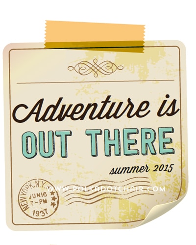 DIY Summer Journal and Free "Adventure is Out There" Printable on polkadotchair.com