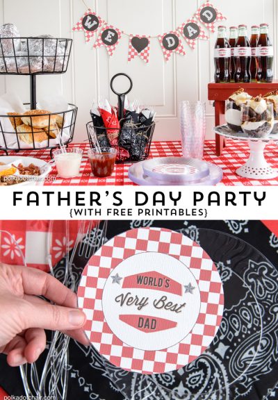 Father's Day BBQ Party Ideas and free printable party supplies