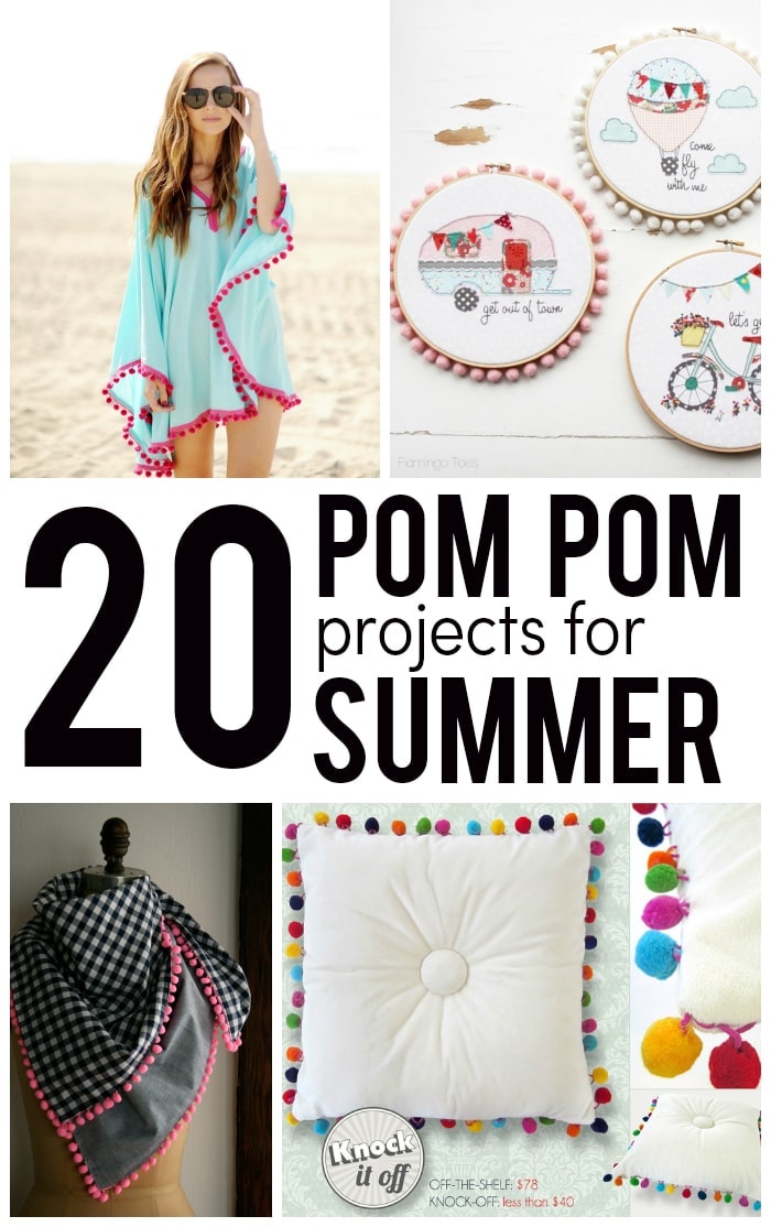 20 Pom Pom Sewing Projects Perfect for Summer!!