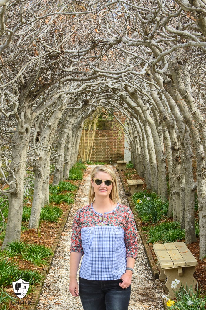 Blouse sewn from Liberty of London Fabric and Anna Maria Horner's Well Composed Blouse sewing pattern