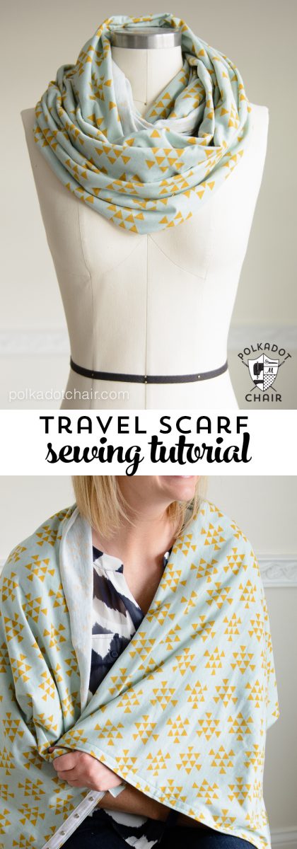 DIY Snap Up Infinity Scarf pattern by Melissa of polkadotchair.com - perfect for traveling