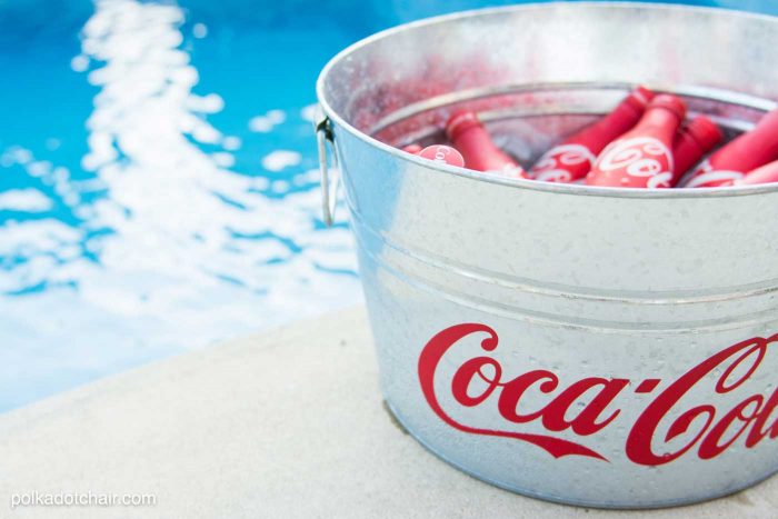 DIY Outdoor Bowling Game, made using Coke mini cans, a yoga mat and pool noodles!!