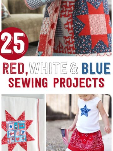 25 Red White and Blue Sewing Projects perfect for the 4th of July