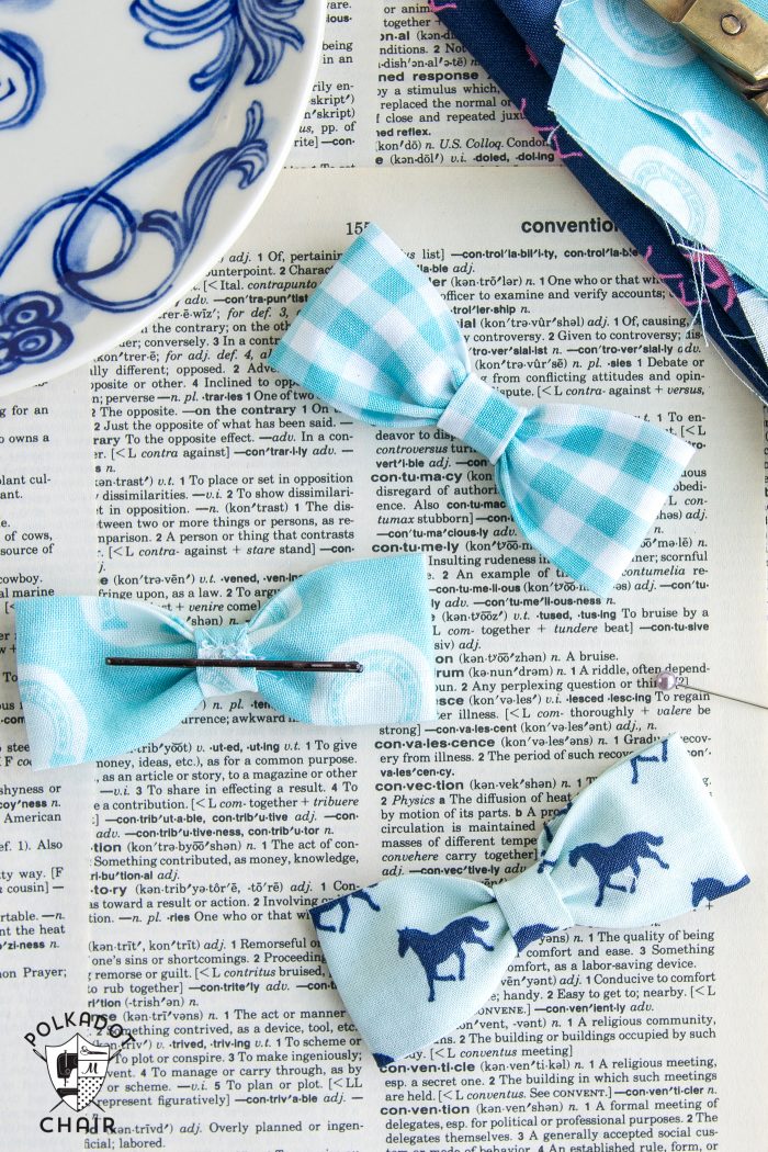 How to Make Bow Tie Bracelets .. a free sewing pattern by Melissa Mortenson of polkadotchair.com