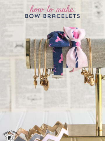 How to Make Bow Tie Bracelets .. a free sewing pattern by Melissa Mortenson of polkadotchair.com