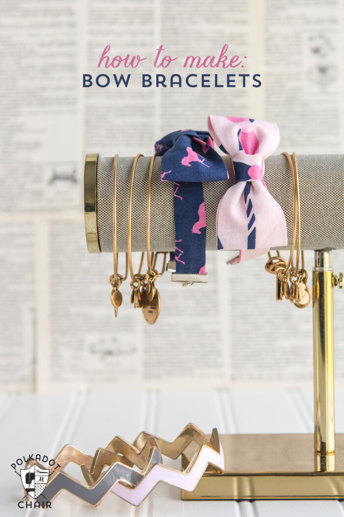 How to Make Bow Tie Bracelets .. a free sewing pattern by Melissa Mortenson of polkadotchair.com