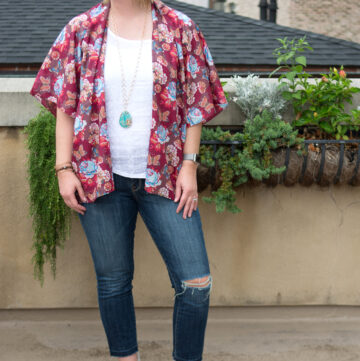 How to sew a cute Kimono Jacket - by Melissa Mortenson of polkadotchair.com