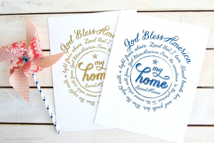 Free Printable signs for the 4th of July parties! Love these you can use them with or without a foil applicator. 