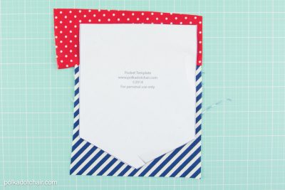 DIY Pocket Tee for the 4th of July - includes templates for the pocket and outline of the USA