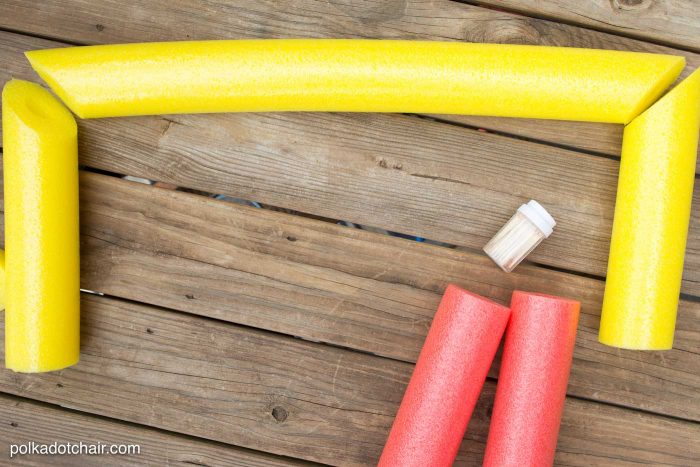 DIY Outdoor Bowling Game, made using Coke bottles, a yoga mat and pool noodles!!