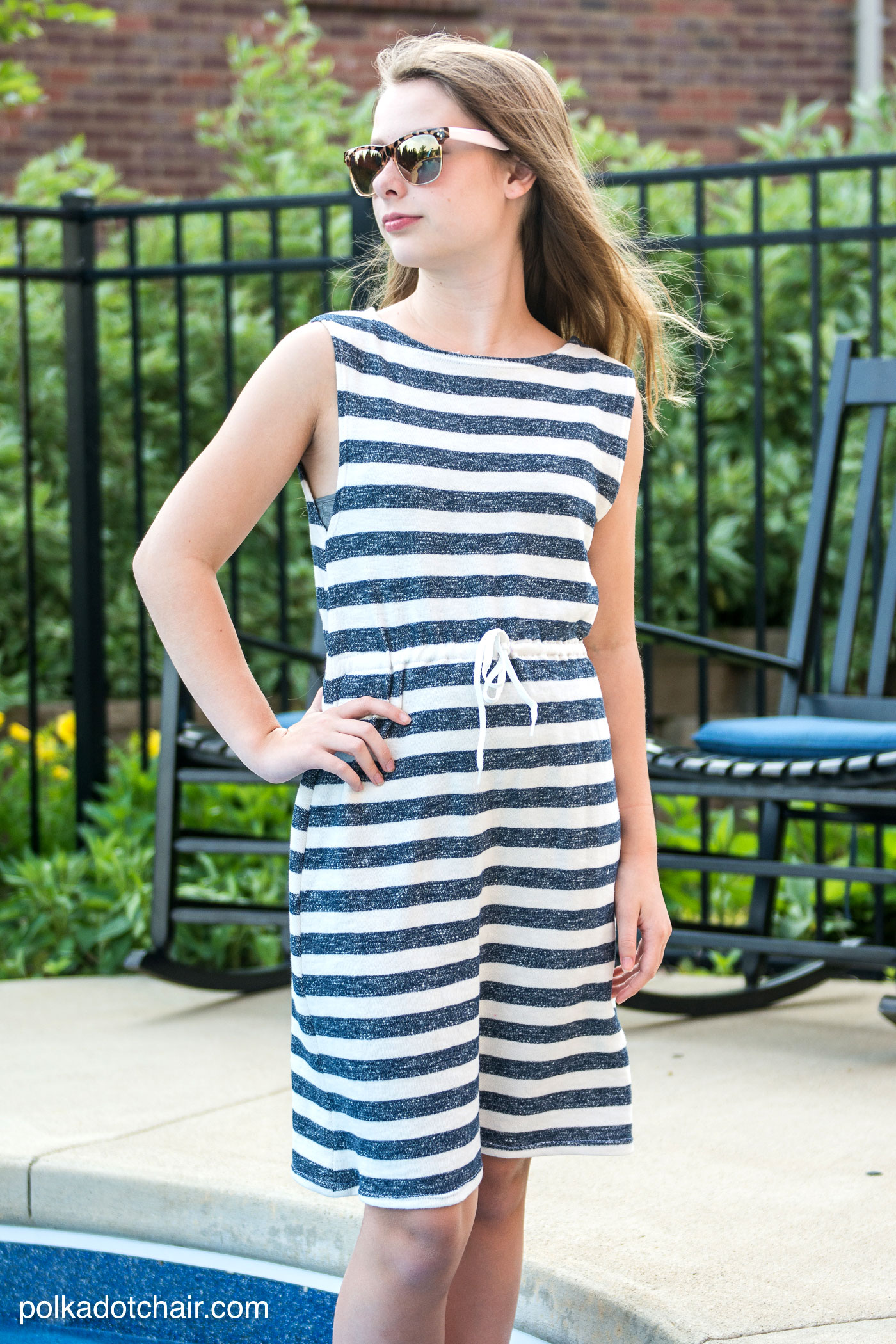 Easy Summer Sundress or Swim Cover up sewing pattern.