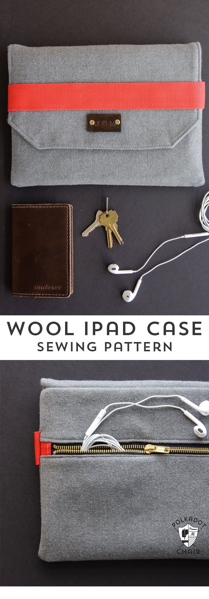 Wool iPad Case Sewing pattern, a great pattern for an ipad case for guys!