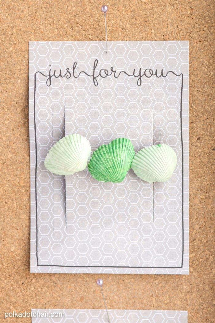 Seashell Crafts and Free Printable Gift Tags