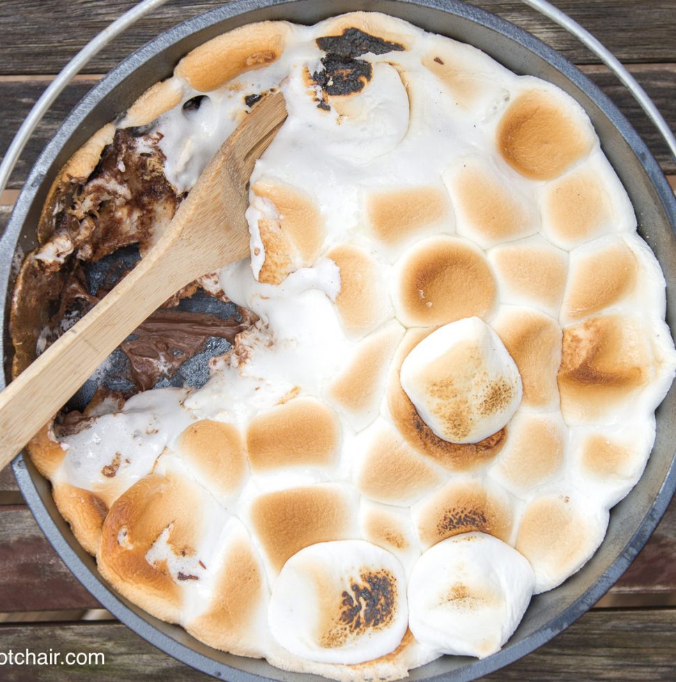 10 Minute Dutch Oven S'Mores Cake Recipe