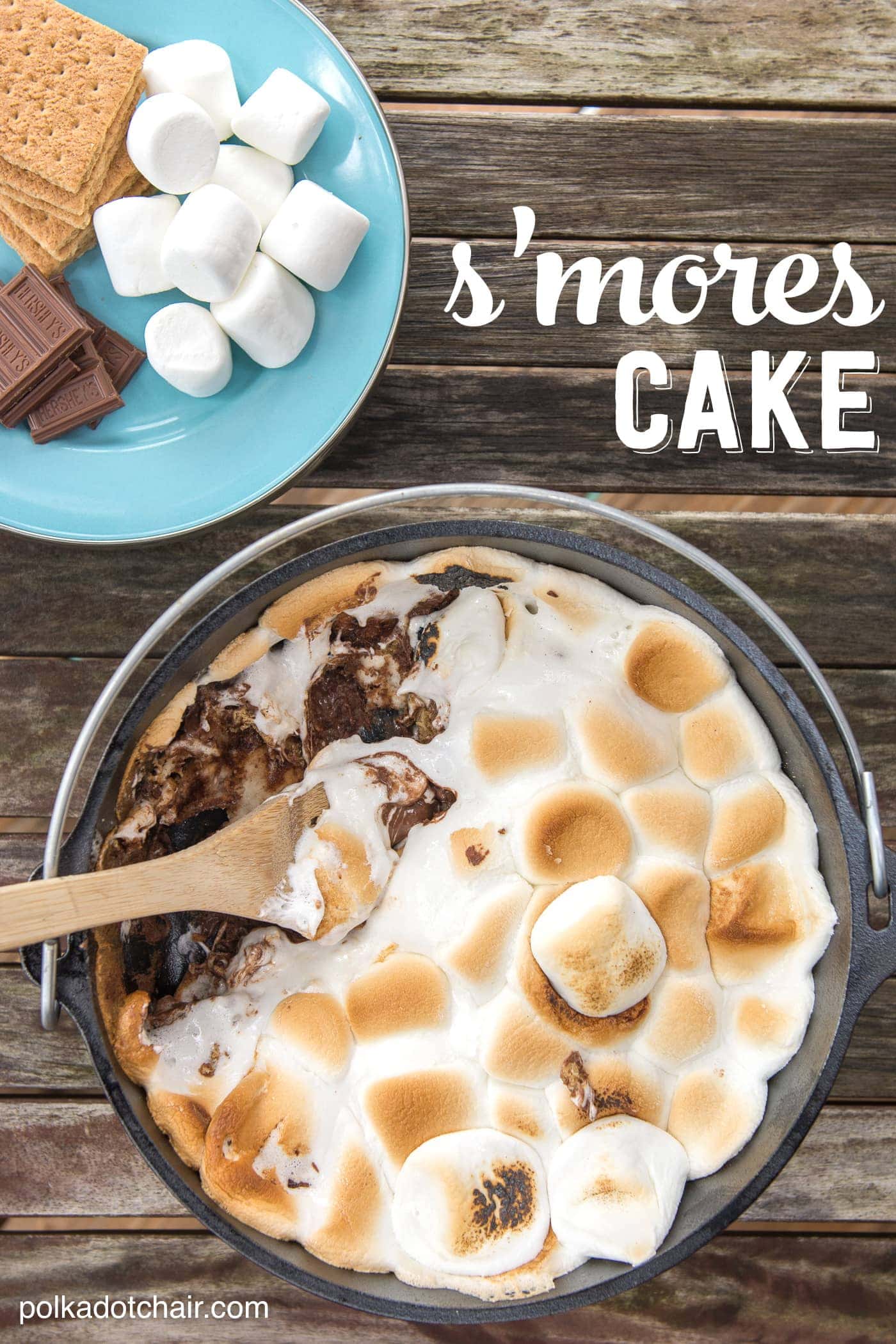 10 minute Dutch Oven S’Mores Cake Recipe