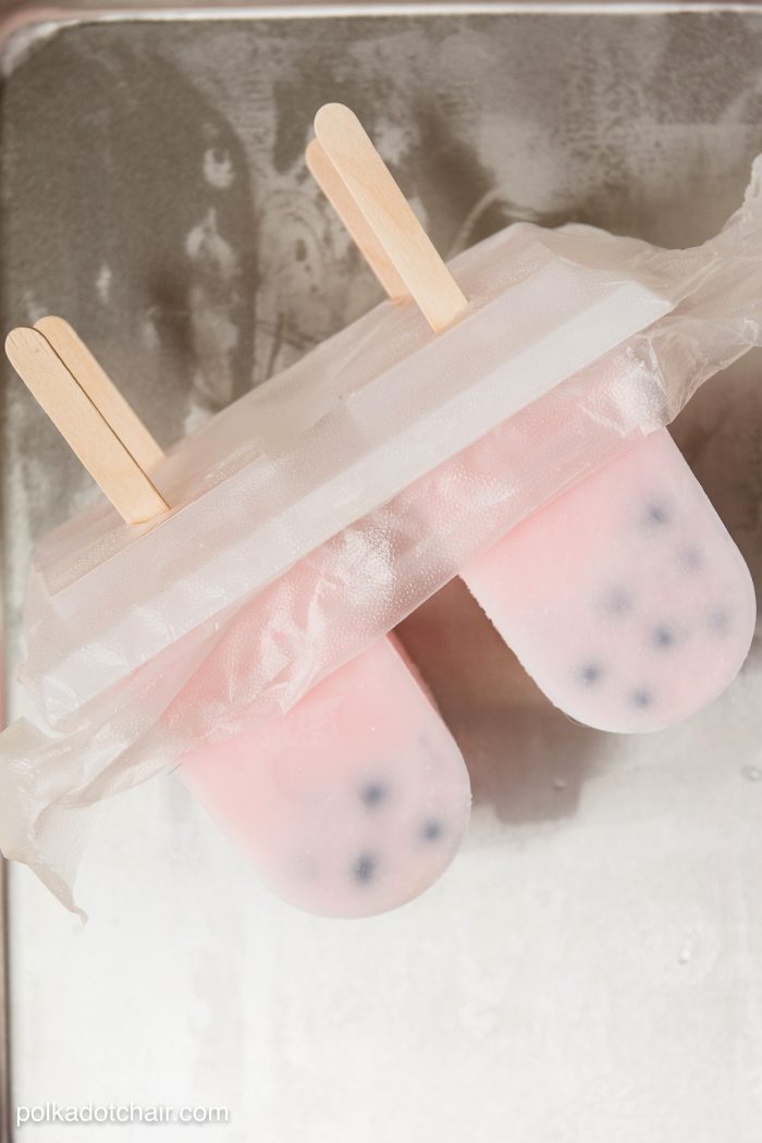 Recipe for Protein Smoothie Popsicles with fresh fruit