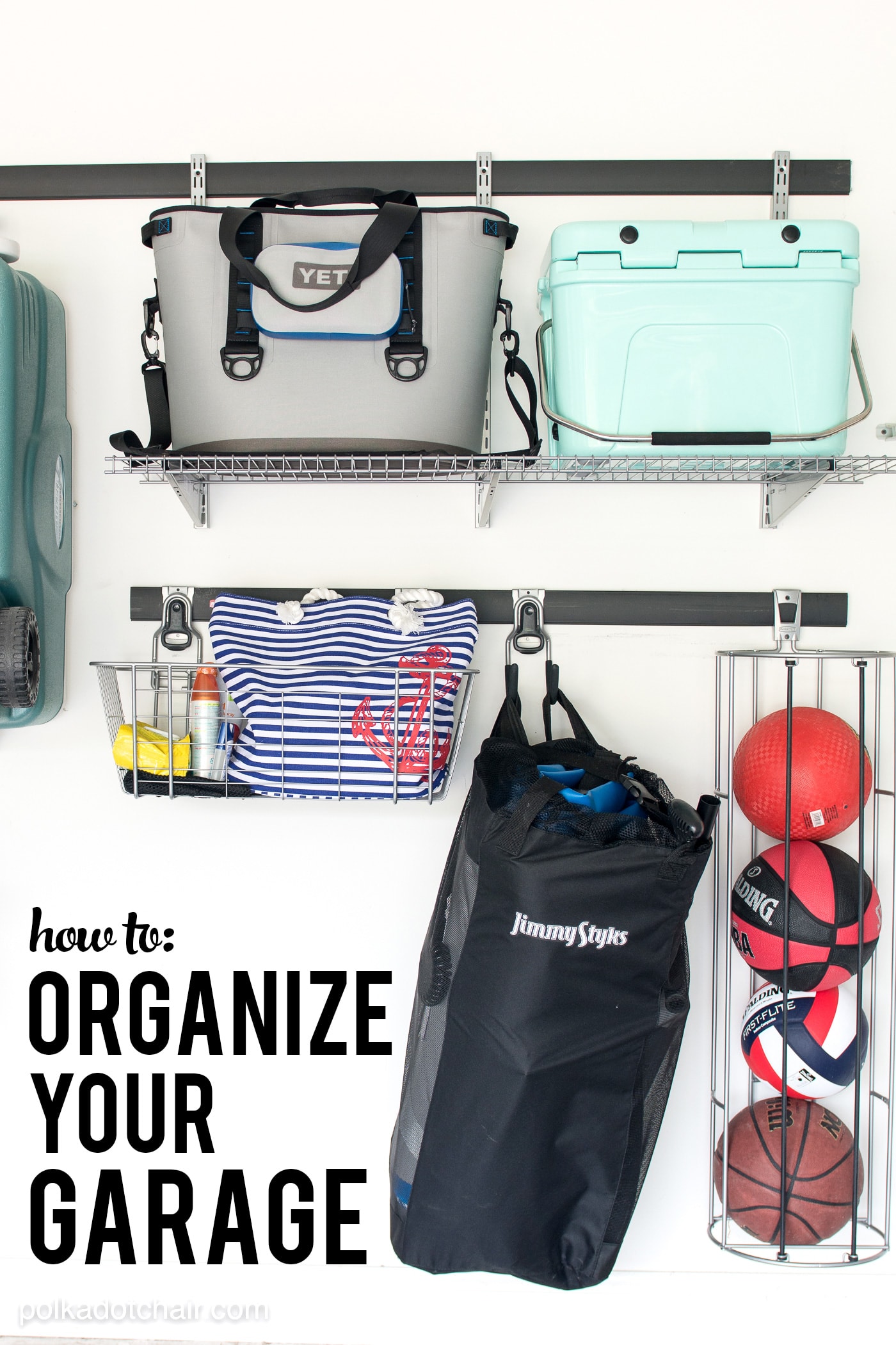 Tips and Instructions on How to Organize Your Garage- love the system they used on the wall!