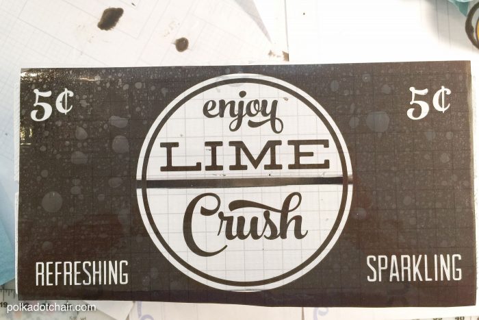 How to make a vintage style soda crate - there is a free download for the lime crush .svg file on this site.