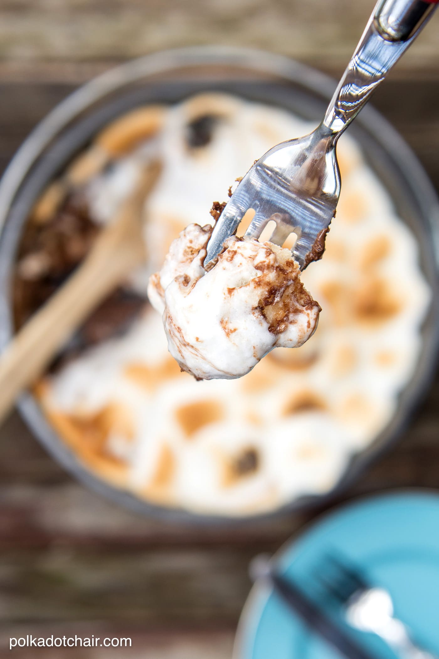 10 Minute Dutch Oven S'Mores Cake Recipe the Polka Dot Chair