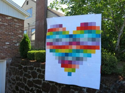 Pixelated Heart Quilt