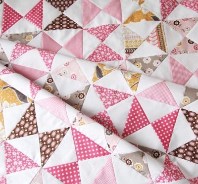 Hourglass blocks quilt