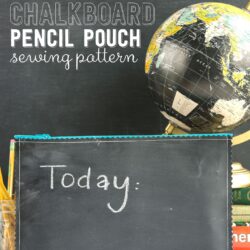 Chalkboard pencil pouch sewing pattern -clever idea for back to school or a teacher appreciation gift