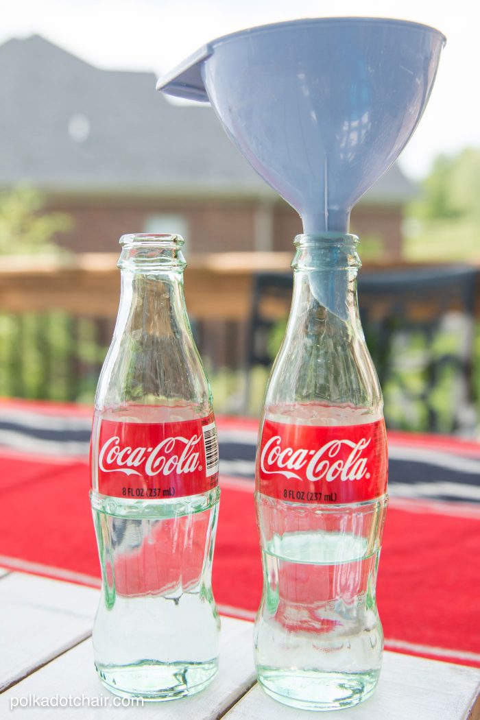 DIY tabletop s'mores maker made from upcycled Coca-Cola bottles