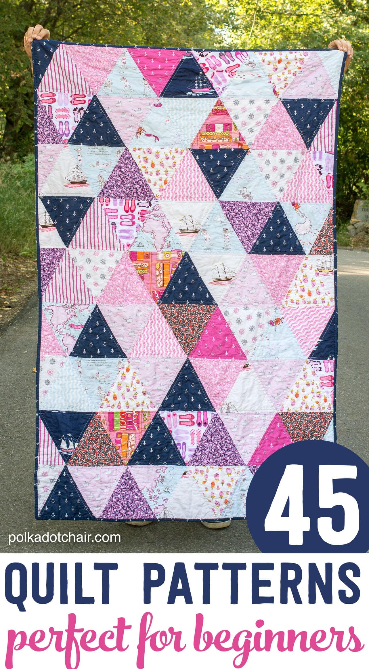 45 Easy Beginner Quilt Patterns And Free Tutorials Polka Dot Chair 45-easy-beginner-quilt-patterns-and-free-tutorials-polka-dot-chair