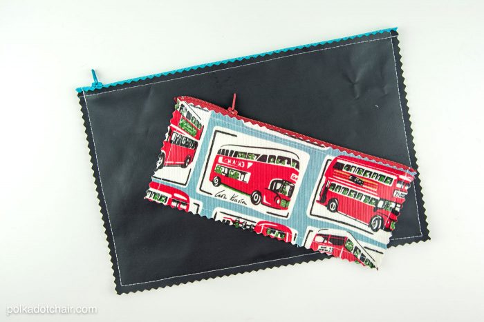 Chalkboard pencil pouch sewing pattern -clever idea for back to school or a teacher appreciation gift 