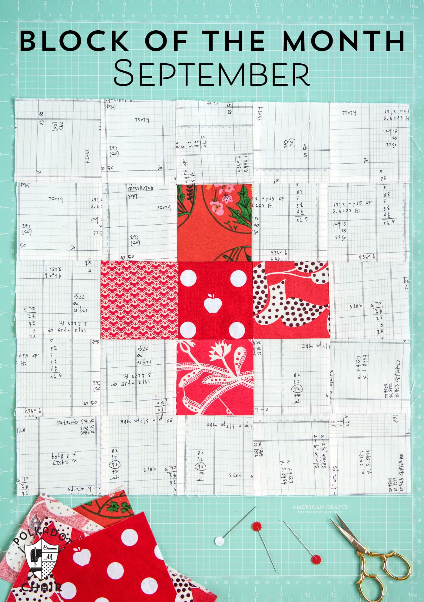 September Block of the Month, a Plus Quilt Block Tutorial