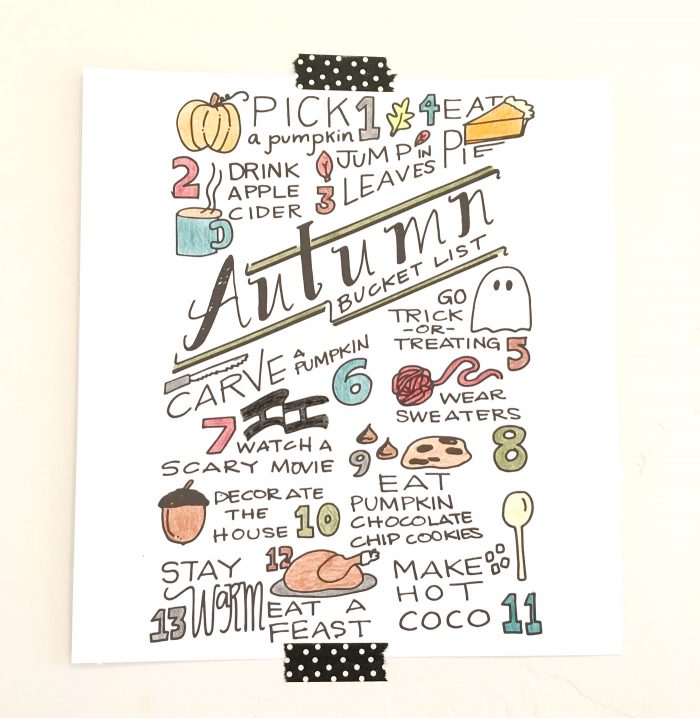 The Ultimate Autumn and Fall Bucket List - you can download a copy of it on polkadotchair.com