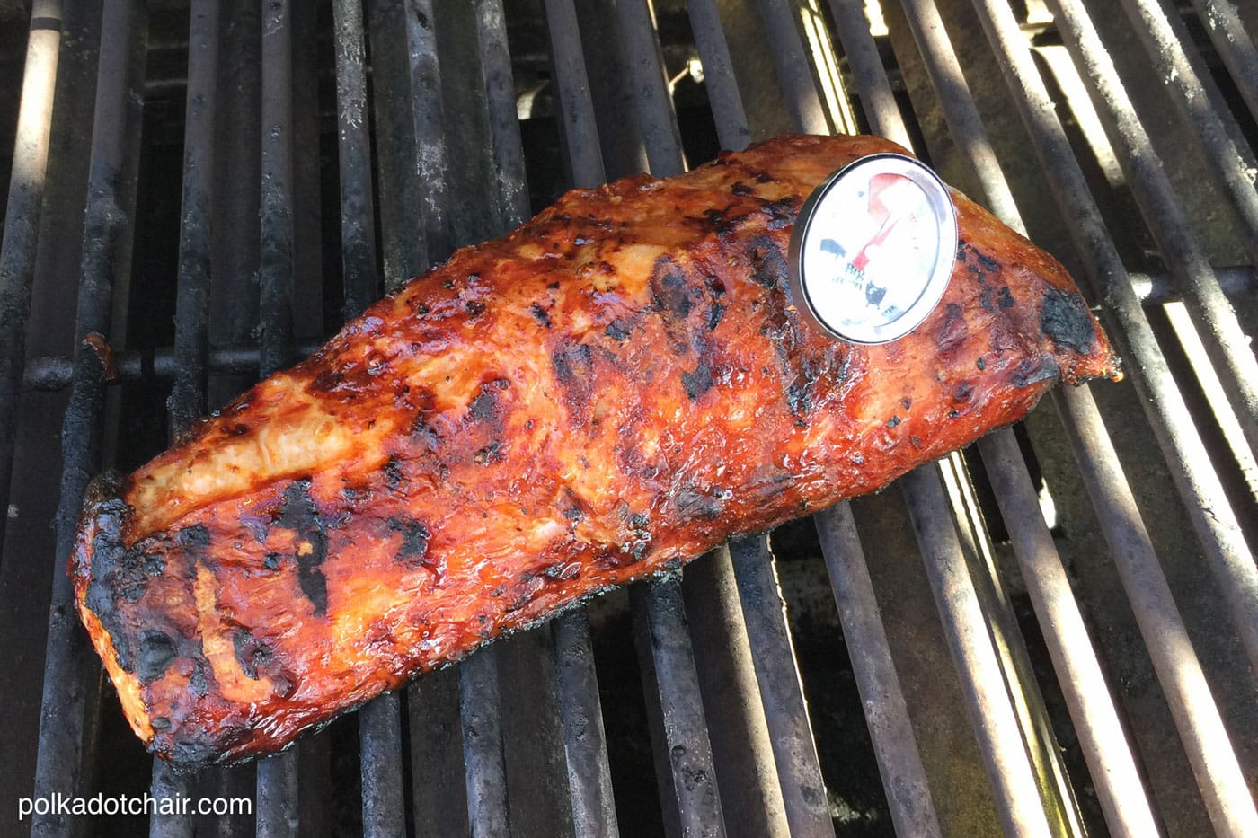 Recipe for Mesquite Grilled Pork Loin, great easy weeknight dinner idea, just cook it on the grill! 